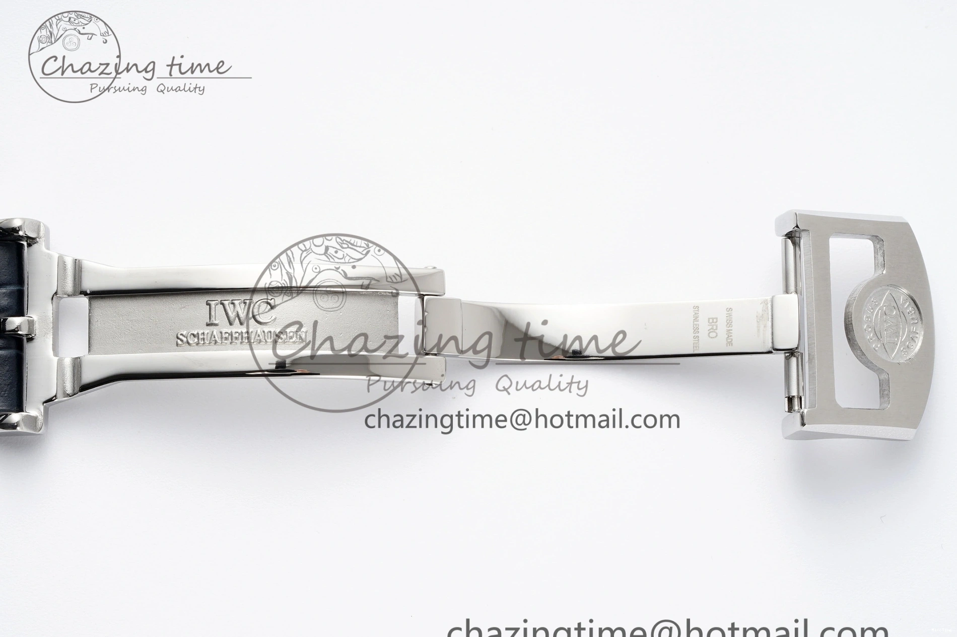 MIROTIME 0316 ZeroBulk Portuguese Real PR IW500715 SS AZF 1:1 Best Edition White Blue Dial on Blue Leather Strap A 7034